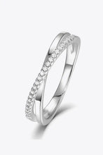 Adored Moissanite Crisscross 925 Sterling Silver Ring Silver Rings