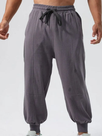 Men's Drawstring Joggers Dark Gray