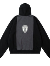 Men's Color Block Letter Graphic Zip-Up Hoodie