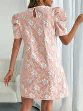 Round Neck Puff Short Sleeve Mini Dress Woman Dress