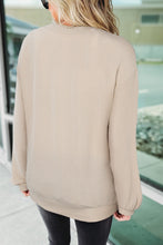 Ribbed Round Neck Long Sleeve Graphic Sweatshirt Woman Sweatshirts