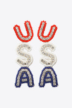 USA Beaded Zircon Decor Earrings Multicolor One Size Earrings