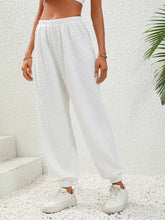 Textured Pull-On Joggers White Woman Sweatpants