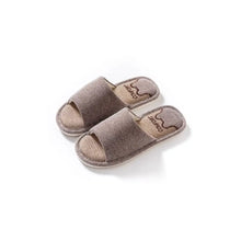 Open Toe Flats Slippers Brown Woman Slippers