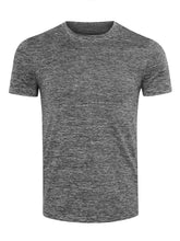 Men's Heathered Casual Round Neck T-Shirt