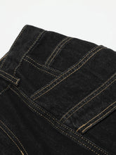 Men's Wide-Leg Denim Shorts with Contrast Stitching