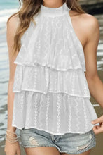 Layered Eyelet Sleeveless Top Tanks & Camis