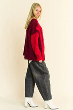 Davi & Dani Cable-Knit Color Block Open Front Cardigan Woman Outerwear