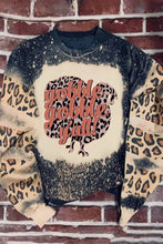 Leopard Round Neck Long Sleeve Sweatshirt Woman Sweatshirts