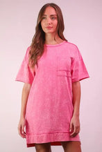 VERY J Plus Size Mineral Washed Knit Shift Mini Dress Casual Dresses