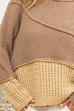 BiBi Texture Detail Contrast Drop Shoulder Sweater Sweater Pullovers
