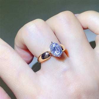 2 Carat Moissanite 925 Sterling Silver Ring Gold Rings