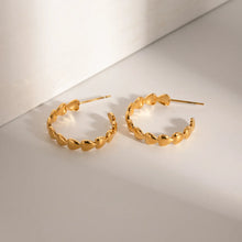18K Gold-Plated Heart Hoop Earrings