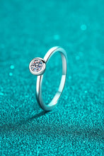 Moissanite Rhodium-Plated Solitaire Ring Rings