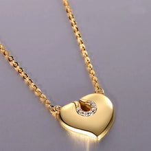 Moissanite 925 Sterling Silver Heart Necklace Gold One Size