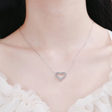 Moissanite 925 Sterling Silver Heart Shape Necklace Silver One Size