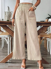 High Waist Wide Leg Pants Tan