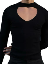 Men's Cutout Front Long Sleeve T-Shirt