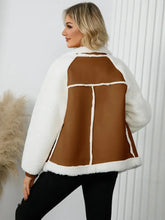 Jacke mit Reißverschluss und Sherpa-Futter, langärmlig, Damenoberbekleidung