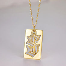 925 Sterling Silver Letter S Pendant Necklace Gold One Size
