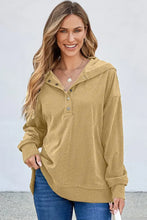Half Snap Long Sleeve Dropped Shoulder Hoodie Woman Sweatshirts
