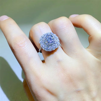 2 Carat Moissanite 925 Sterling Silver Ring Silver Rings