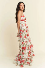 Davi & Dani Contrast Ring Lace Layered Ruffle Maxi Cami Dress Casual Dresses