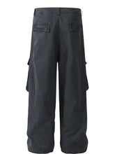 Men's Wide Leg Cargo Pants with Multi Pockets