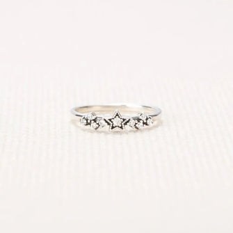 925 Sterling Silver Star Ring Silver