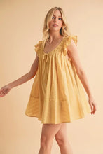 Aemi+Co Ruffled Cap Sleeve Cotton Tunic Mini Dress