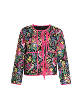 Tied Printed Long Sleeve Jacket Woman Outerwear