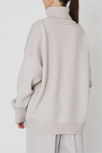 Turtle Neck Dropped Shoulder Sweater Sweater Pullovers