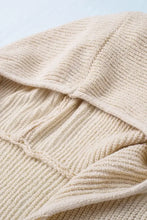 Distressed Zip Up Drawstring Hooded Cardigan Woman Outerwear