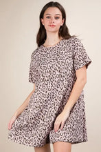 VERY J Leopard Printed Comfy Mini Dress Casual Dresses
