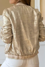 Baseball Collar Zip Up Long Sleeve Jacket Woman Outerwear