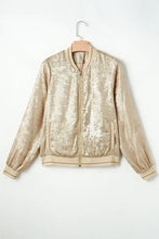 Baseball Collar Zip Up Long Sleeve Jacket Woman Outerwear
