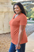 Basic Bae Bamboo Coral V-Neck T-Shirt with Jeans Size Options