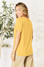 Basic Bae Bamboo Light Blue High-Low T-Shirt for Women Woman T Shirts