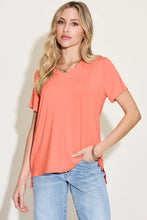 Basic Bae Bamboo Mustard Yellow V-Neck T-Shirt for Women