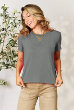 Basic Bae Pink Short Sleeve T-Shirt Slightly Stretchy Gray