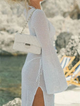 Slit Plunge Flare Sleeve Cover-Up Dress
