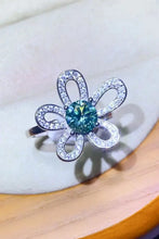 1 Carat Moissanite Flower Shape Open Ring Rings