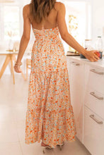 Tiered Halter Neck Printed Cami Dress