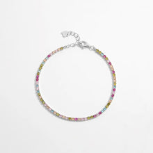 Inlaid Zircon 925 Sterling Silver Bracelet Silver One Size