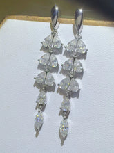 6 Carat Moissanite 925 Sterling Silver Bar Earrings Silver One Size