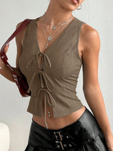 Tied Front V-Neck Tank