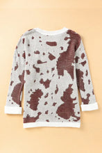 Contrast Round Neck Drop Shoulder Sweater Sweater Pullovers