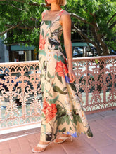 Printed Square Neck Maxi Dress Woman Maxi Dress