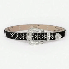 PU Leather Inlaid Rhinestone Belt Belts