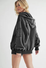Aemi+Co Exposed Seam Zip Up Drawstring Hooded Jacket Woman Outerwear